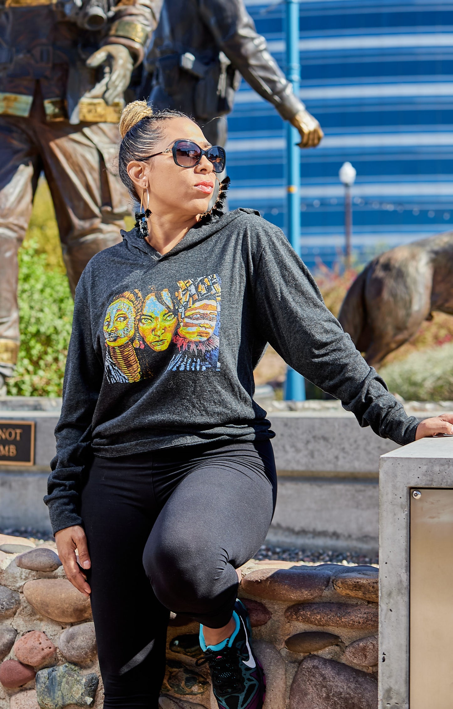 Africa To America Lightweight Hoodie (Womens)