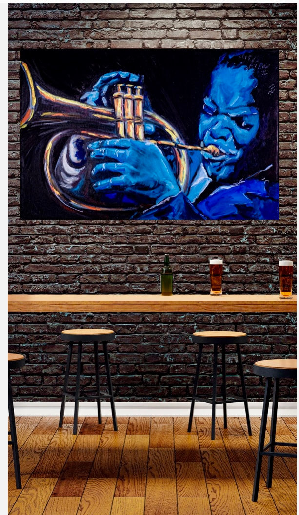 The Trumpet Player (Luxe Canvas Giclee Print)