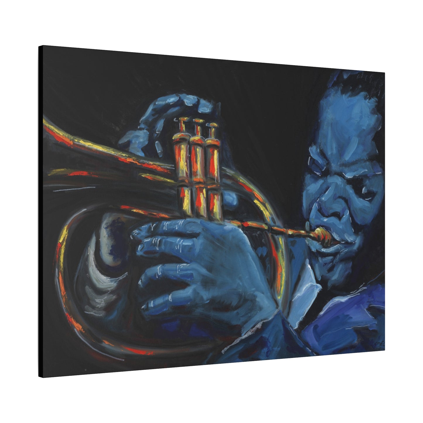 The Trumpet Player - Matte Canvas Print