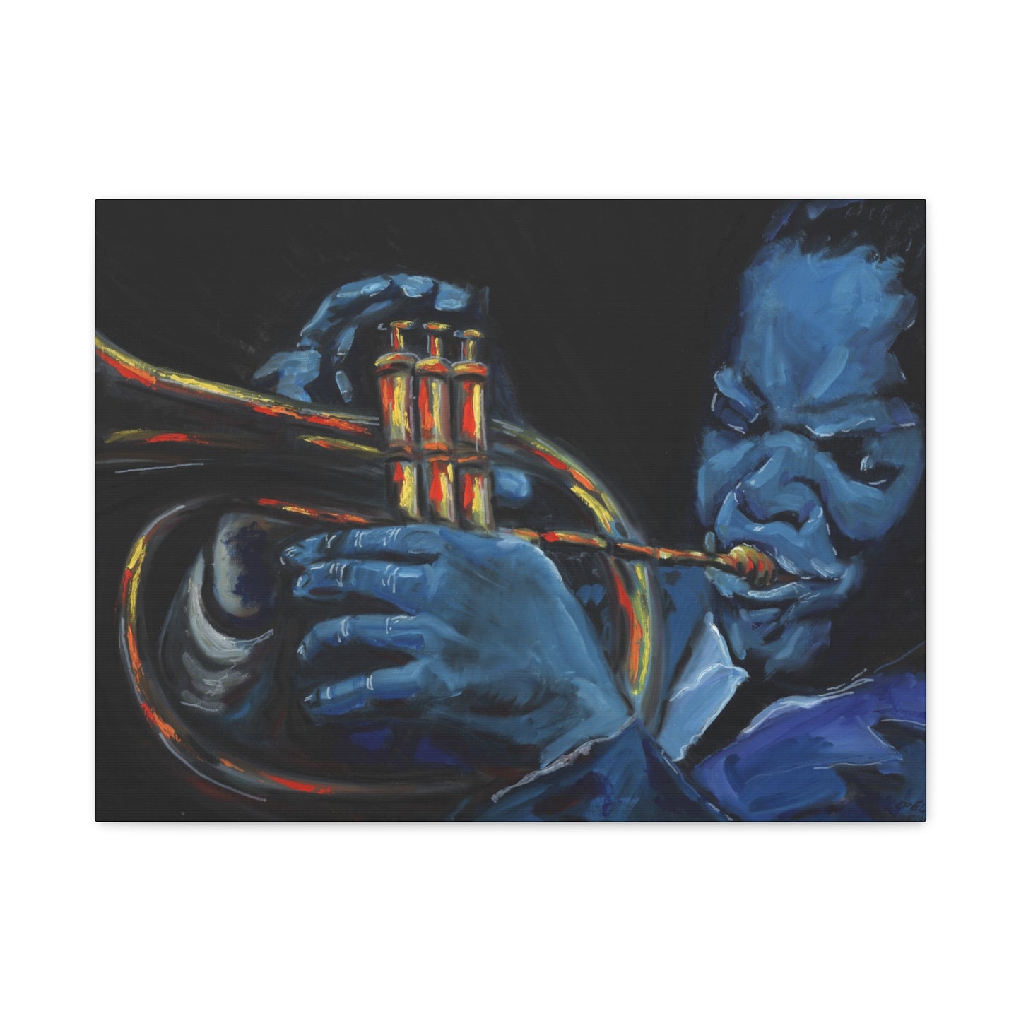 The Trumpet Player - Matte Canvas Print