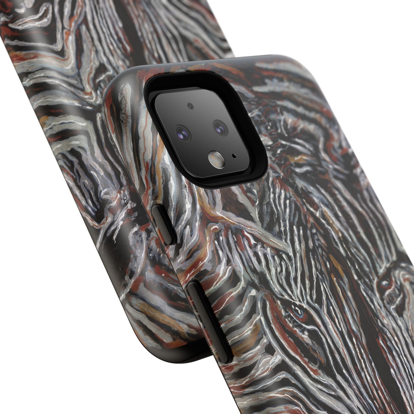 Artistic Zebra Phone Case Twin Zebra Image- Tough Protection for Wildlife Lovers