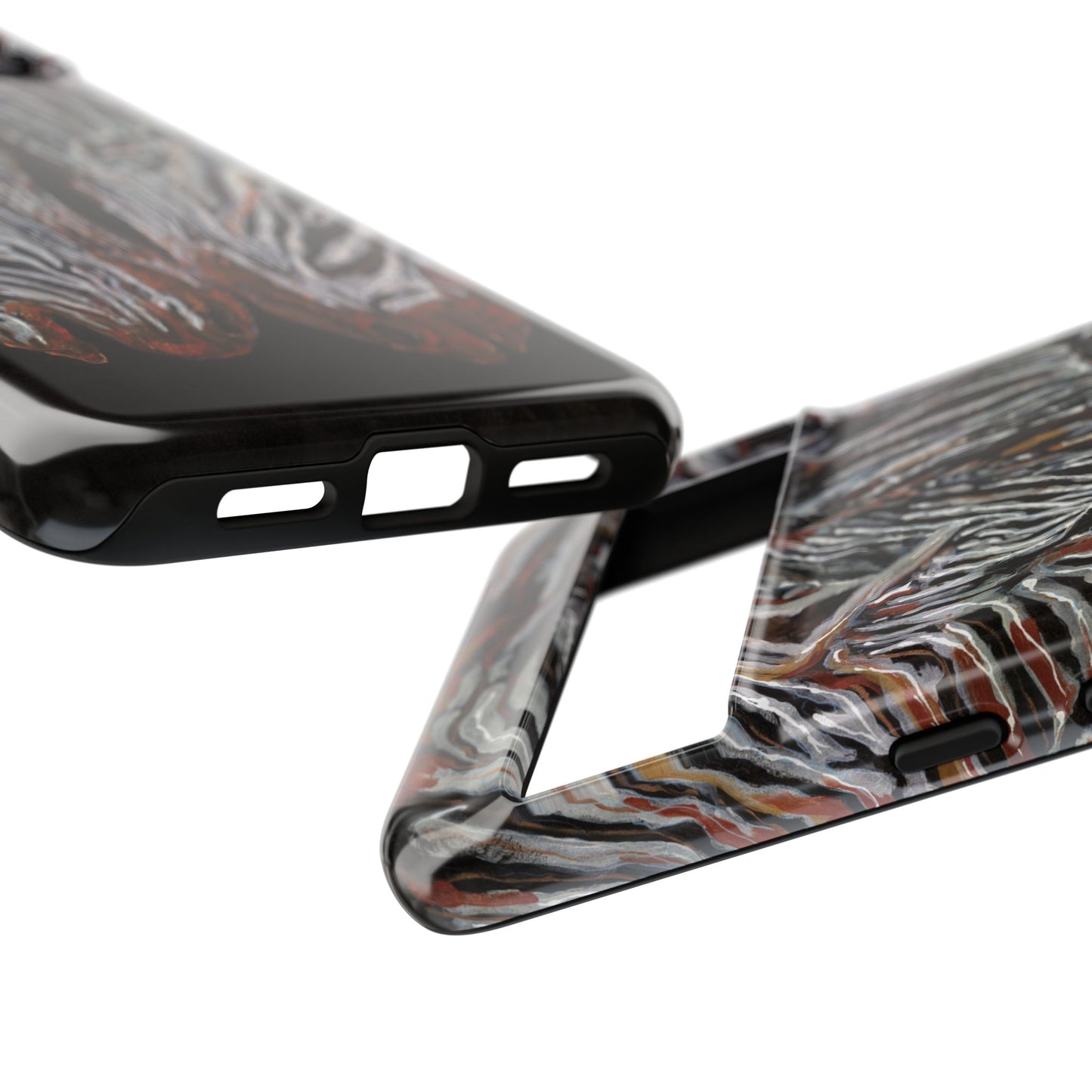 Artistic Zebra Phone Case Twin Zebra Image- Tough Protection for Wildlife Lovers