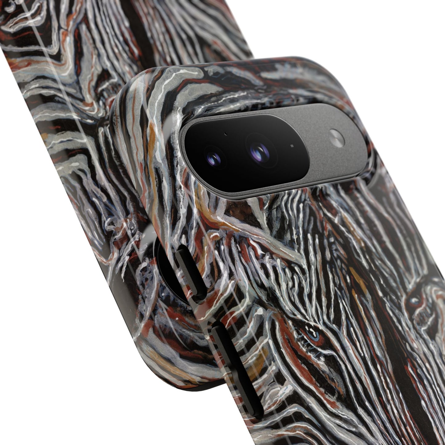 Artistic Zebra Phone Case Twin Zebra Image- Tough Protection for Wildlife Lovers