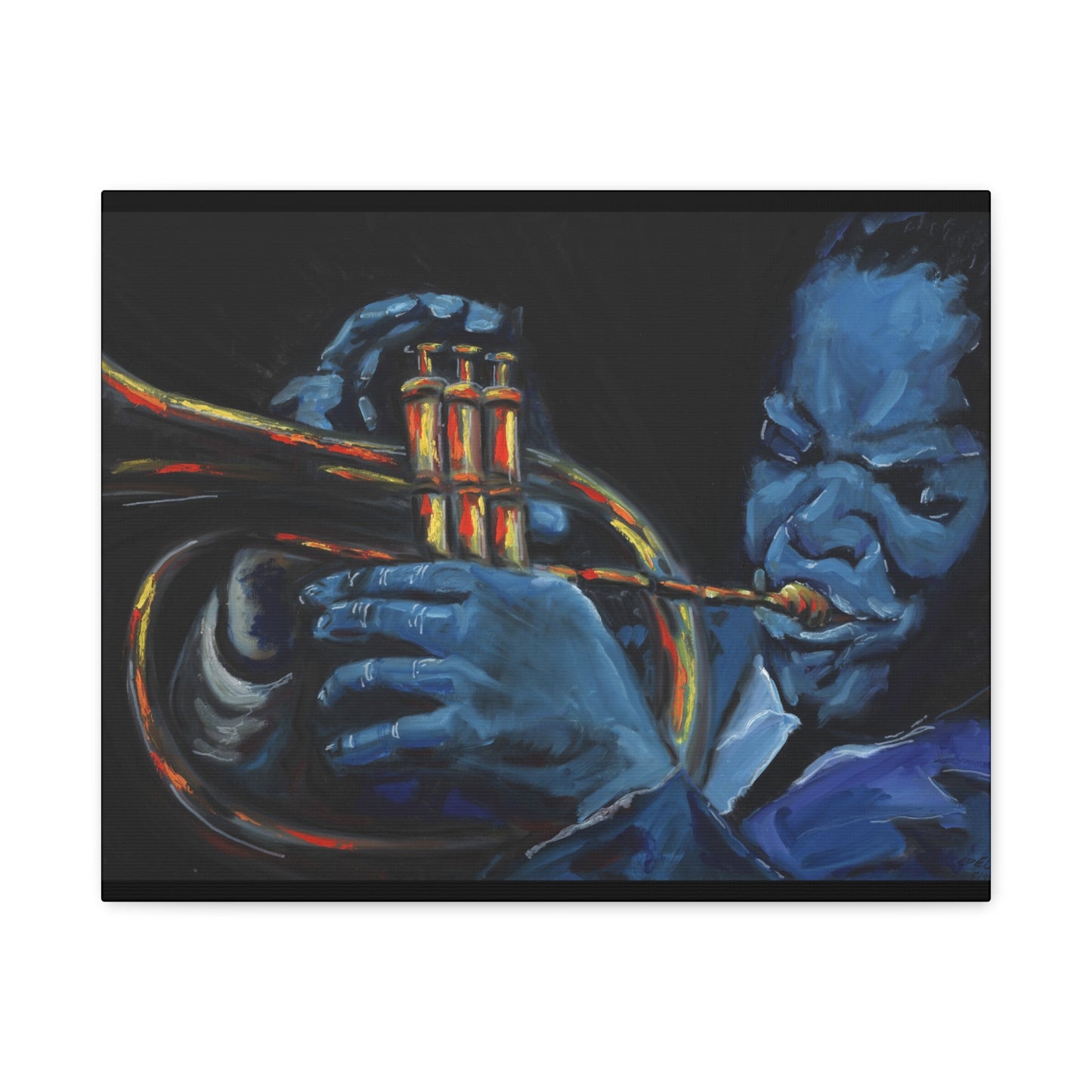 The Trumpet Player - Matte Canvas Print