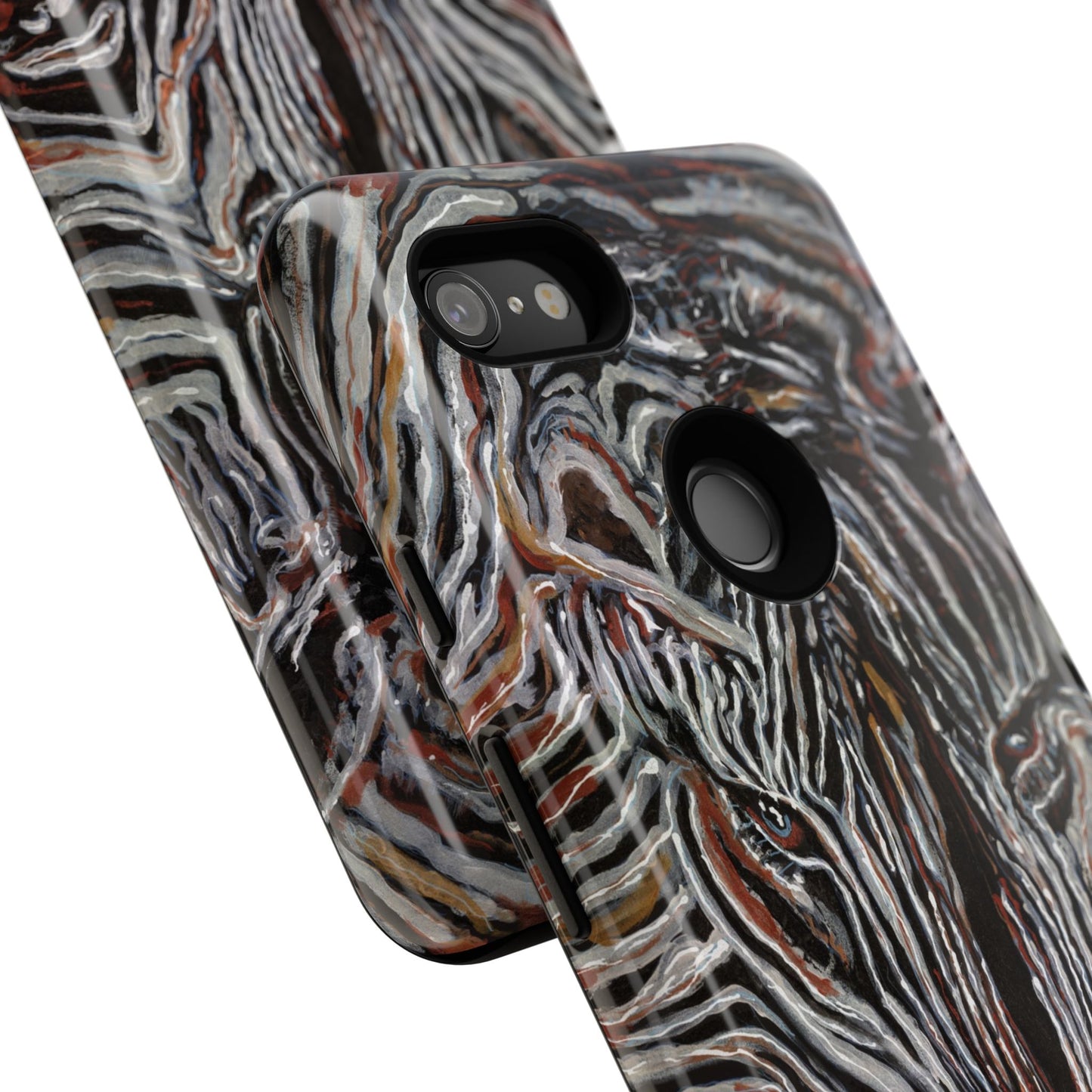 Artistic Zebra Phone Case Twin Zebra Image- Tough Protection for Wildlife Lovers