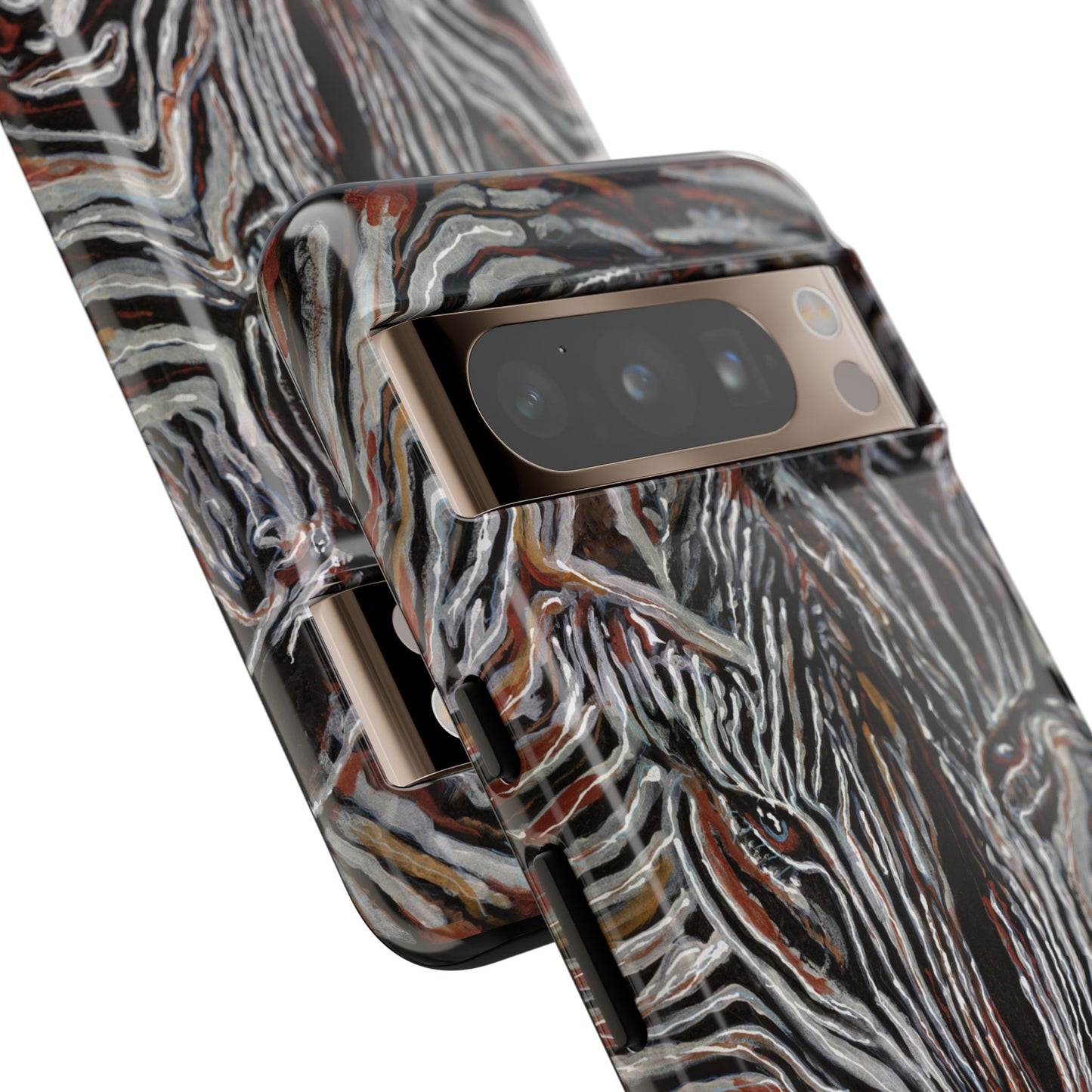 Artistic Zebra Phone Case Twin Zebra Image- Tough Protection for Wildlife Lovers