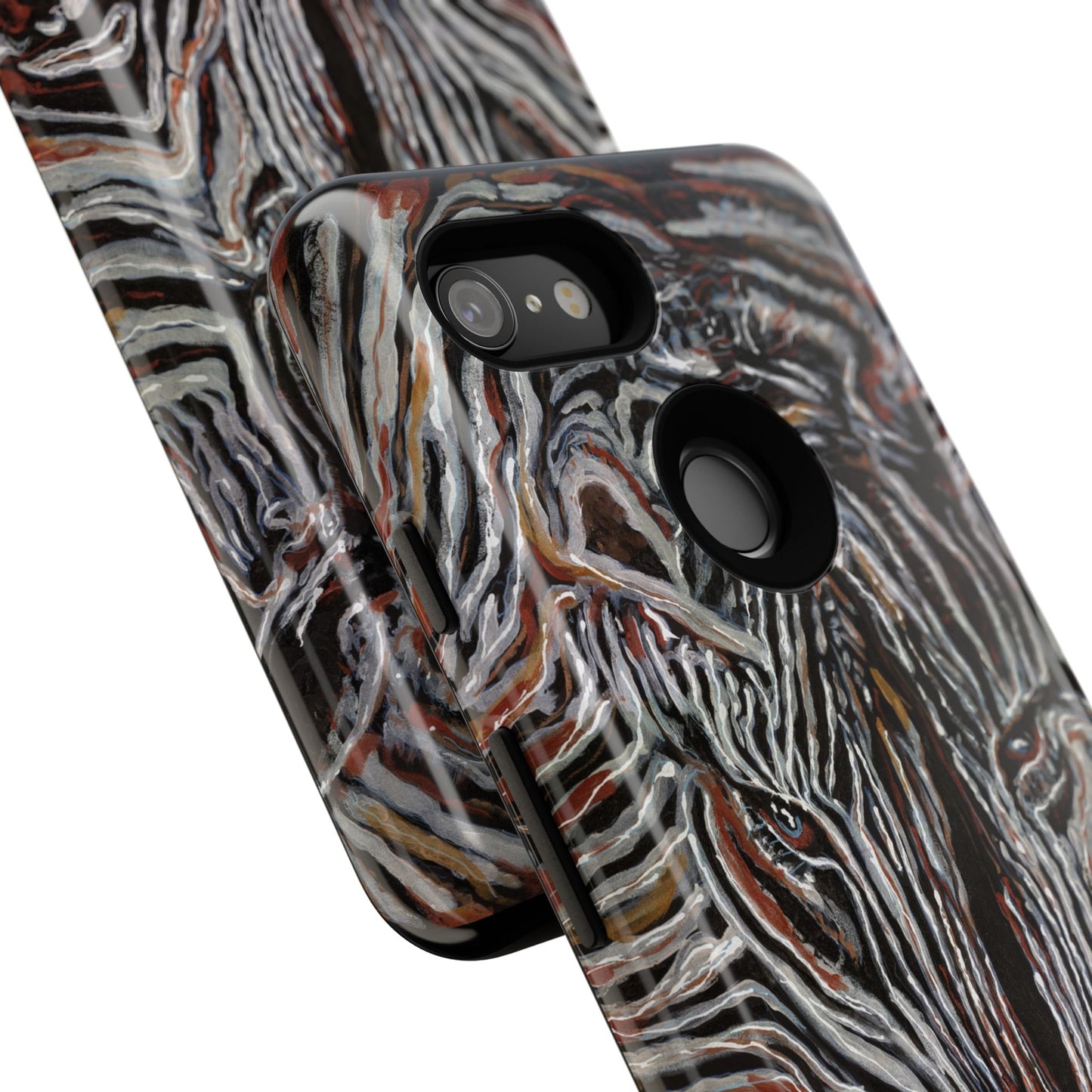 Artistic Zebra Phone Case Twin Zebra Image- Tough Protection for Wildlife Lovers