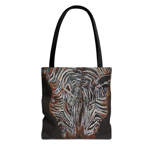 Twin Zebras Image- Tote Bag