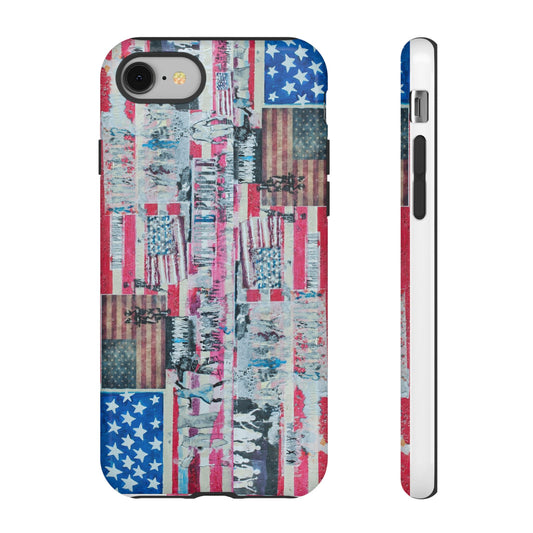 Patriotic Phone Case -We The People Image - Tough Cases with American Flag Design