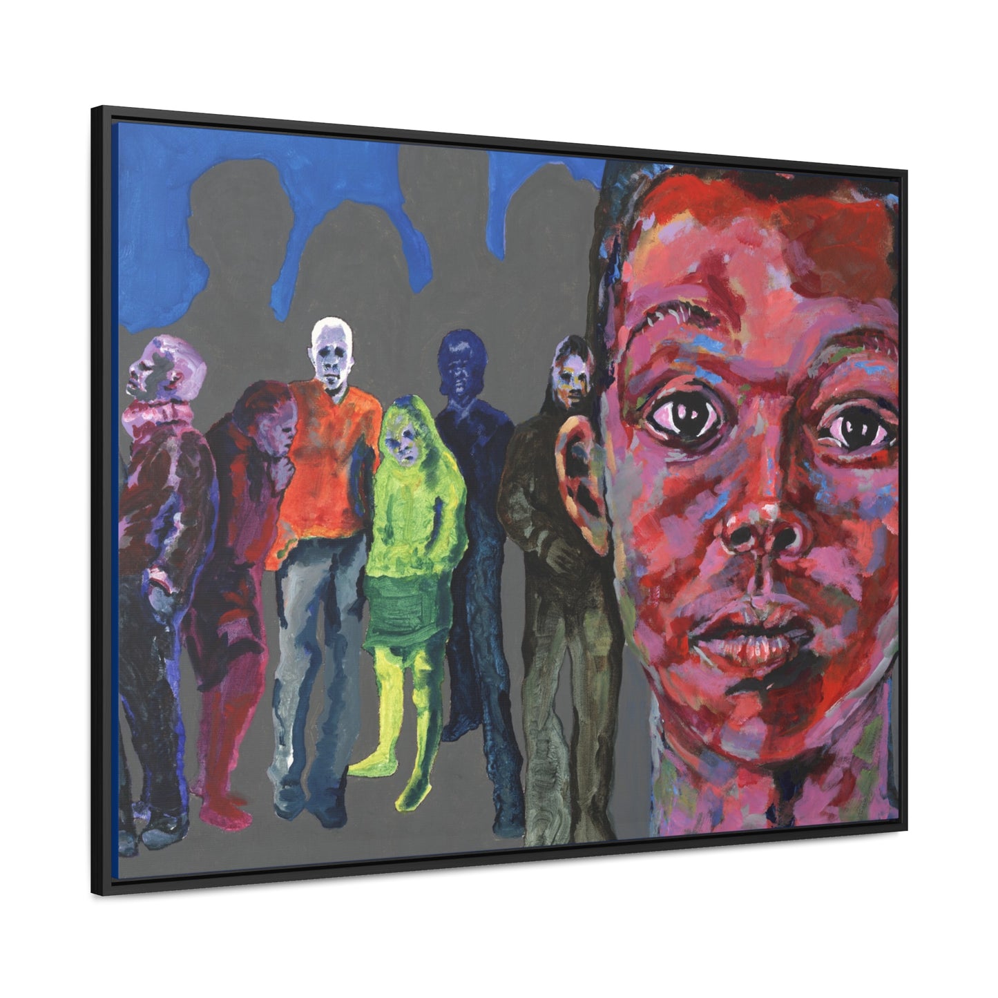 I See You But You Never See Me- Framed Canvas Print