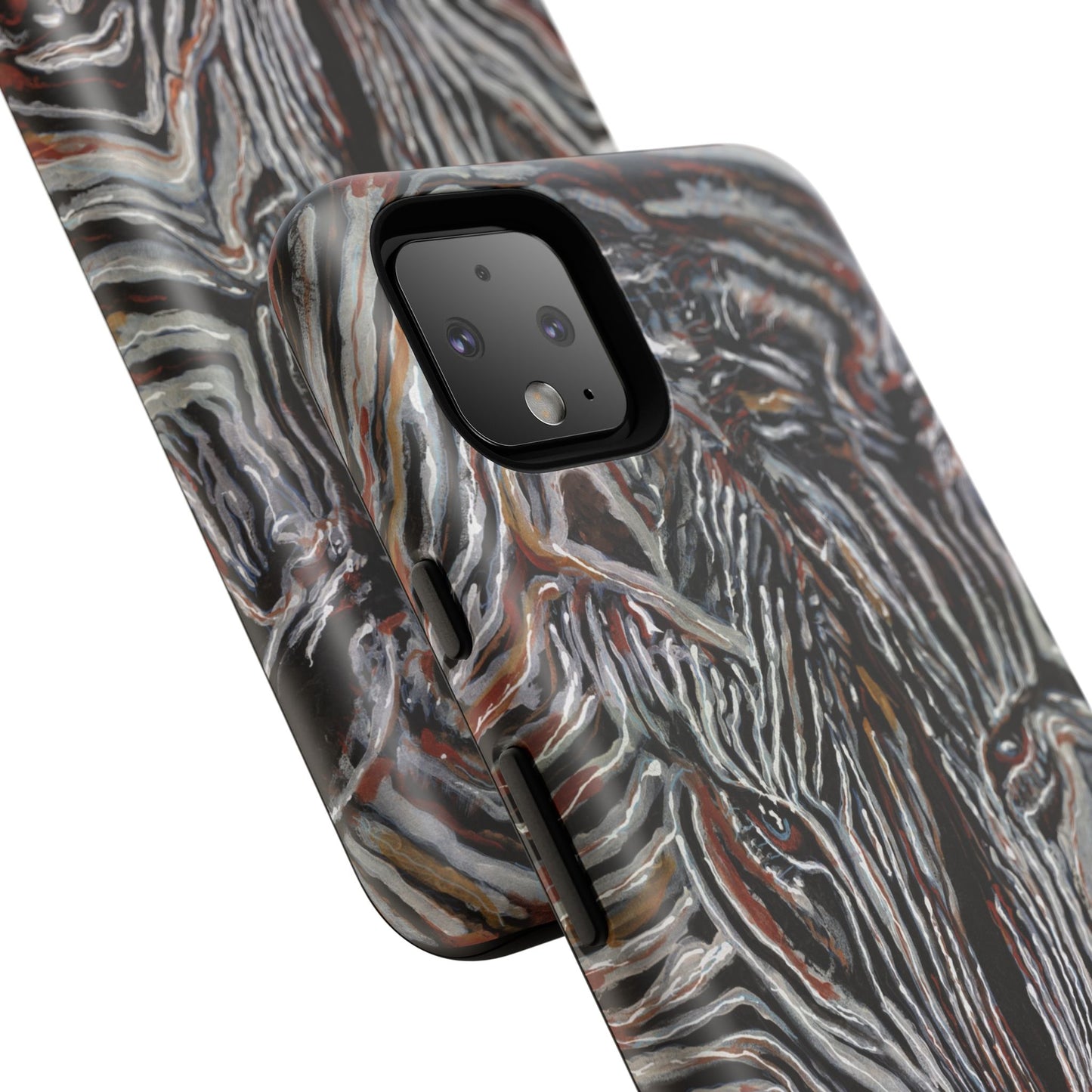 Artistic Zebra Phone Case Twin Zebra Image- Tough Protection for Wildlife Lovers