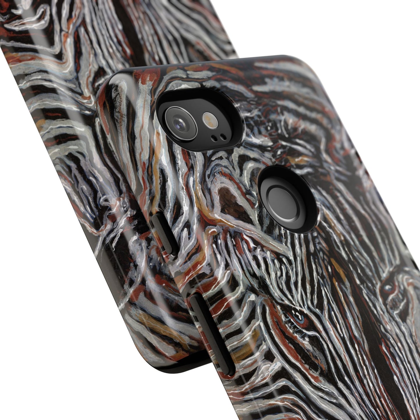 Artistic Zebra Phone Case Twin Zebra Image- Tough Protection for Wildlife Lovers