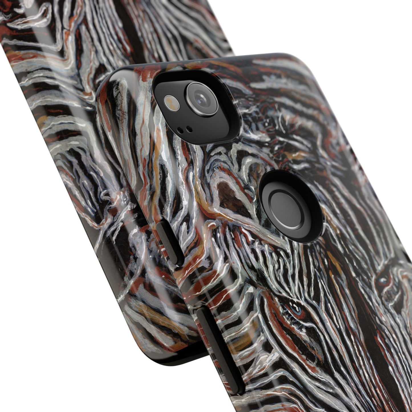 Artistic Zebra Phone Case Twin Zebra Image- Tough Protection for Wildlife Lovers