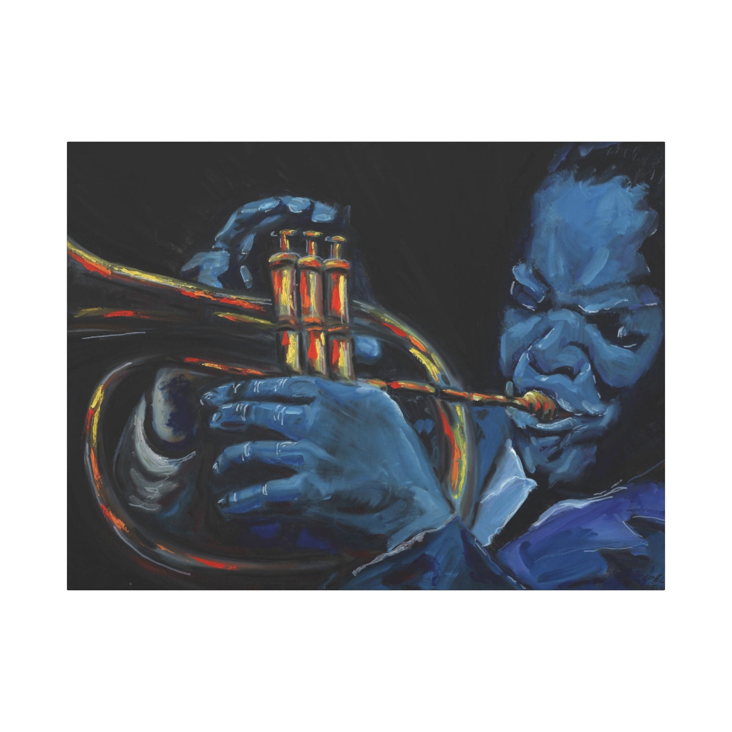 The Trumpet Player - Matte Canvas Print