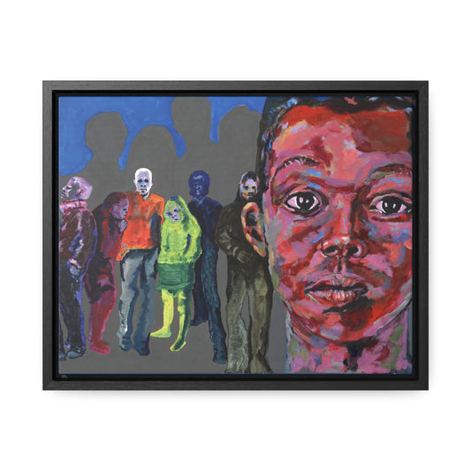 I See You But You Never See Me- Framed Canvas Print