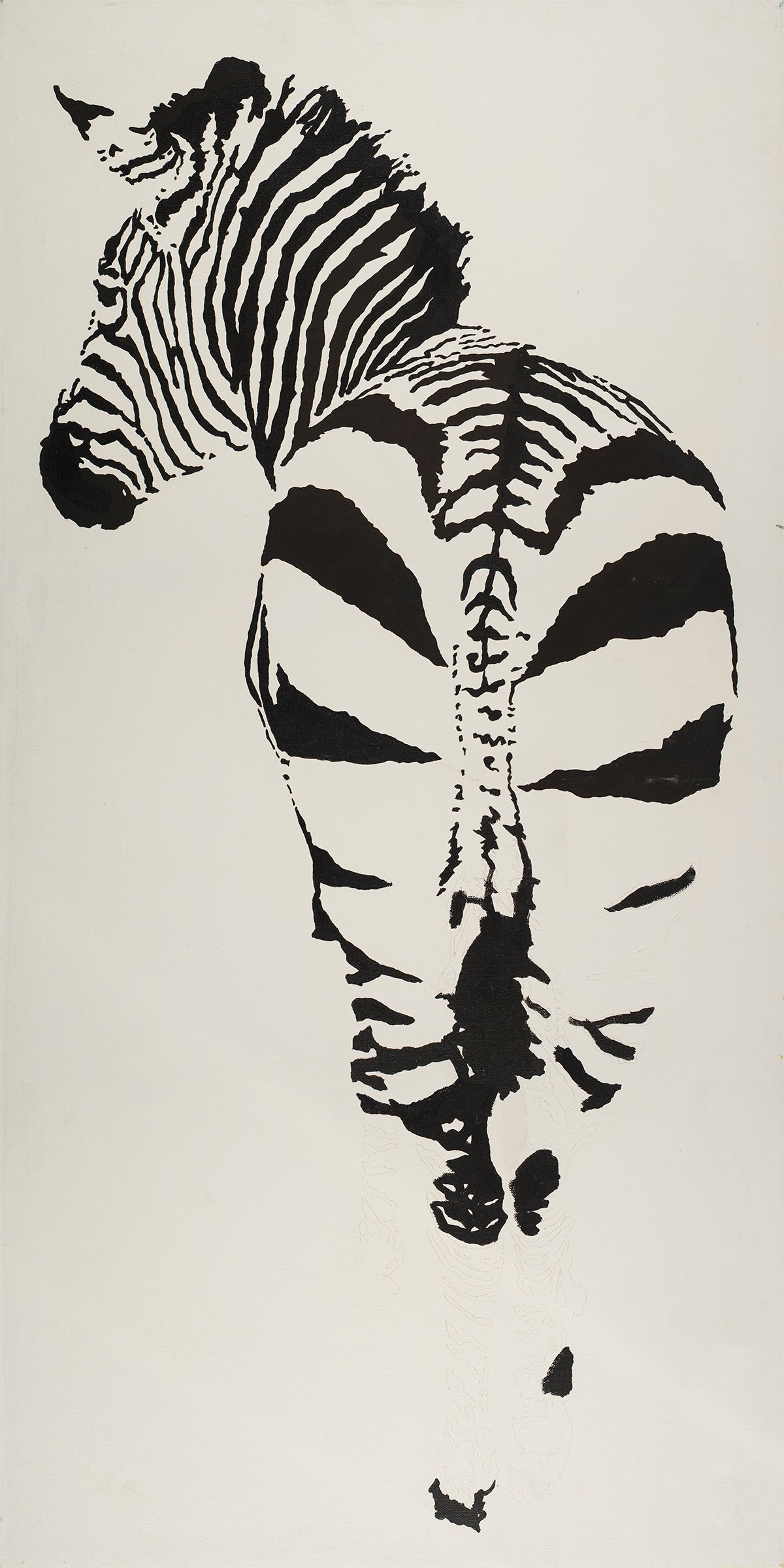 Vintage Zebra Left Side (Chromluxe Metal Print)