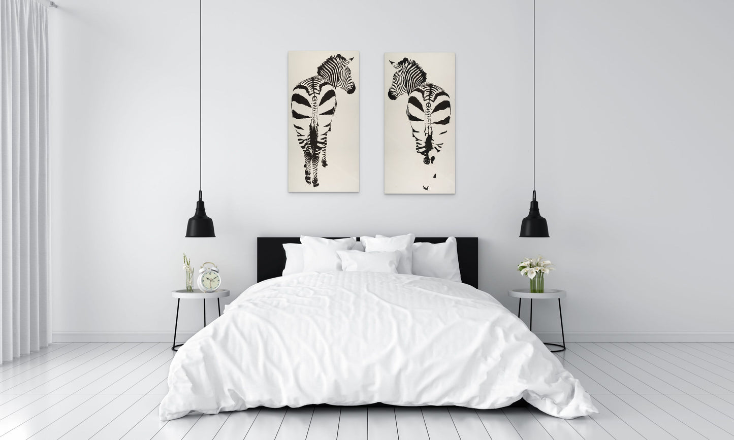 Vintage Zebra Right Side (Chromluxe Metal Print)